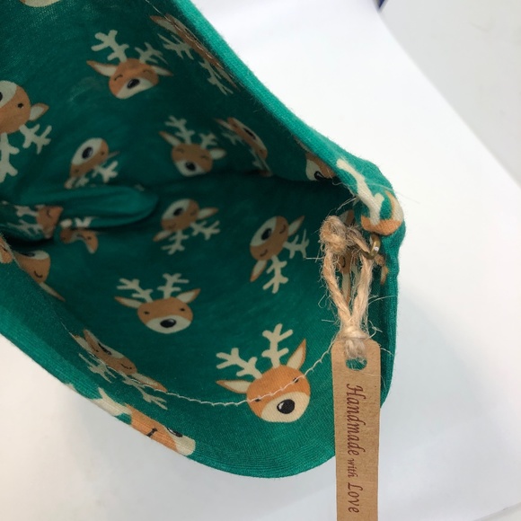 Baby Beanie Green Reindeer Slouchy Beanie Hat 3-6 Mos. - Picture 12 of 15